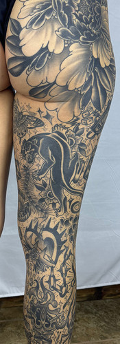 Custom Leg Sleeve Tattoo