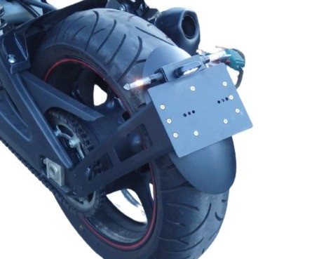 Garde-boue Arrière Avec Porte-plaque Pour Yamaha XJ6 / FZ6R (2009-2017) - Noir ABS - Neuf