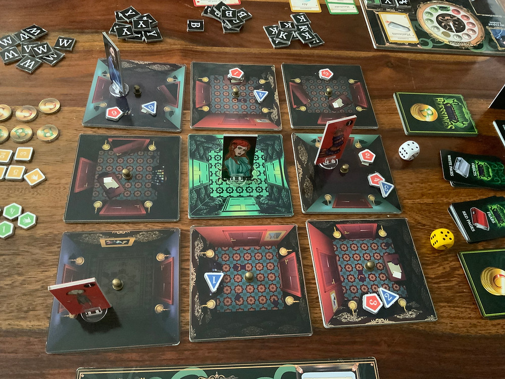 Photograph of a game of Horror in the Library in progress
