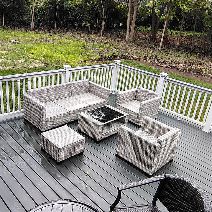 Custom Trex composite deck built by SKY Living in Metro Detroit (Farmington Hills)