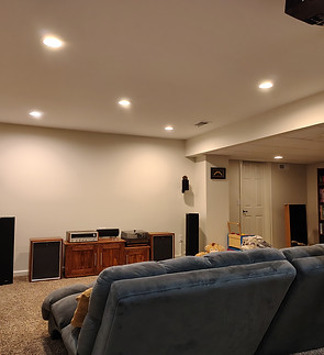 Basement remodel with media room