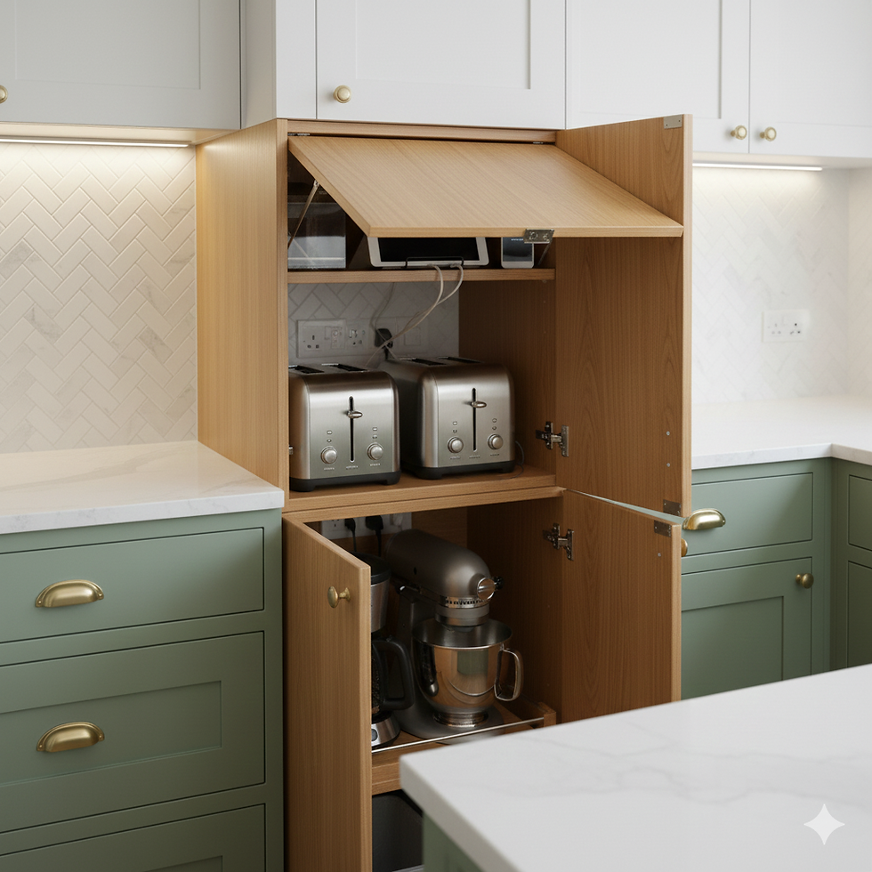 Cabinetry storage solutions. 