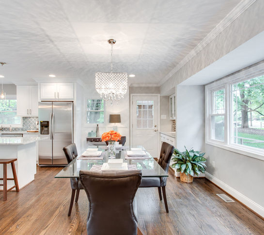 dining room view with window