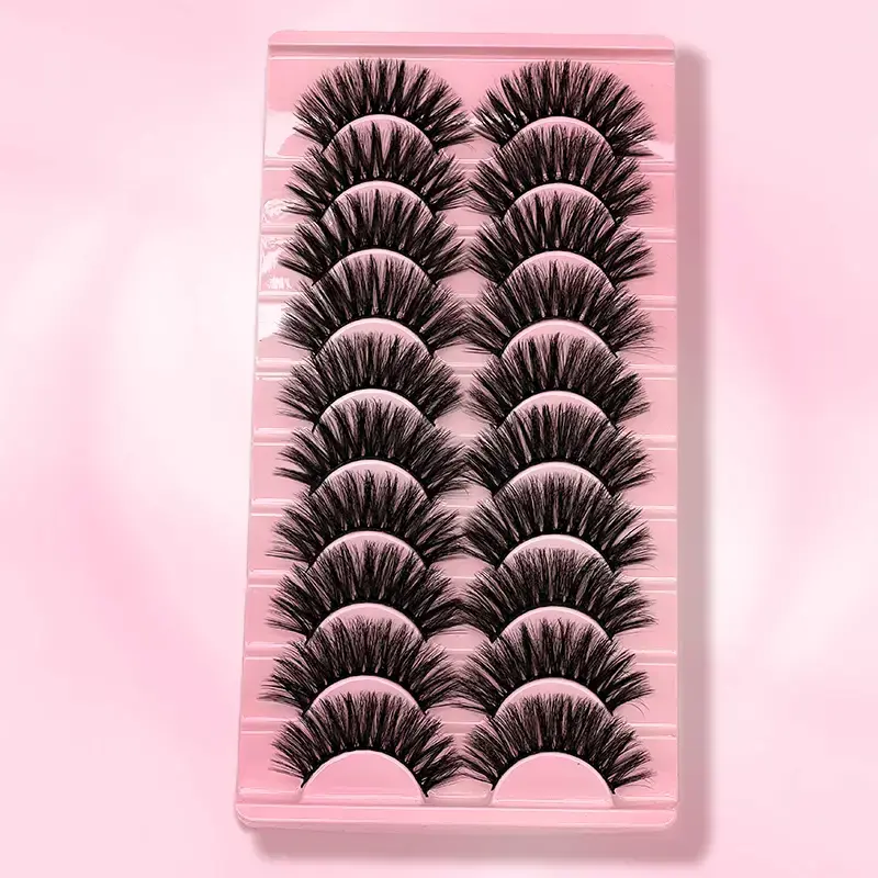 Thumbnail: 10 Pairs 3D Fluffy Faux Mink Thick Curling Lashes
