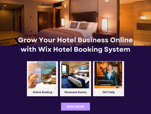 Wix hotel booking website design