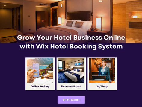 Wix hotel booking website design