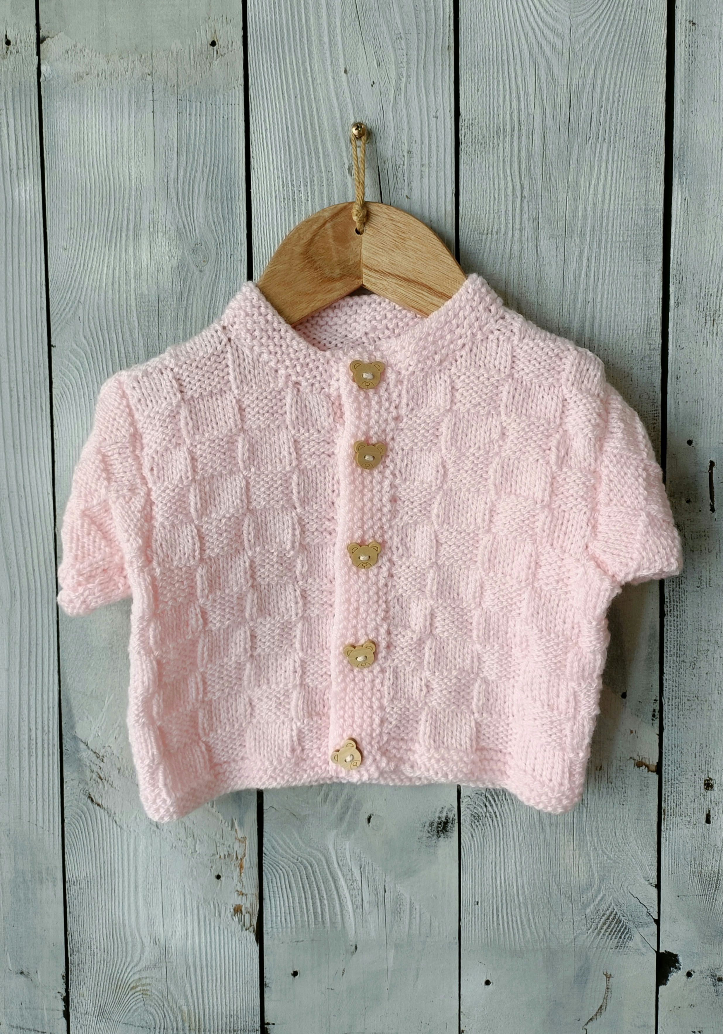 Soft pink cardigan 6-12m