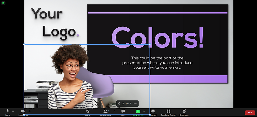 Share slides virtual background