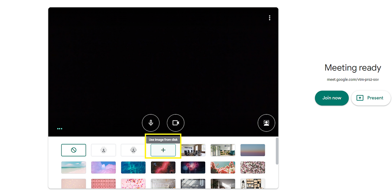 upload virtual background google meet
