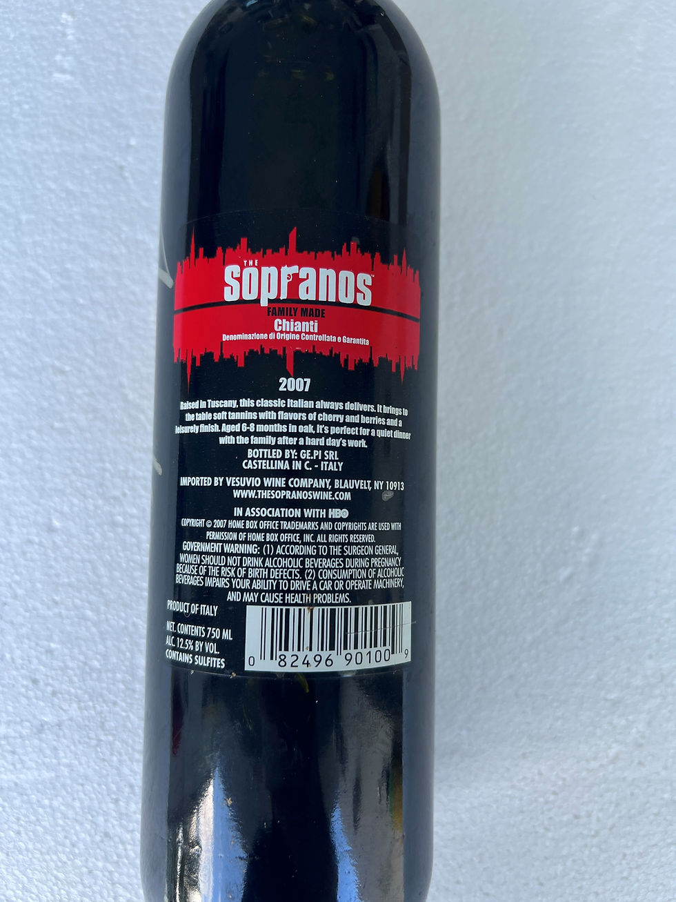 Thumbnail: The Sopranos Chianti Wine Bottle Signed by Tony Sirico Schirripa