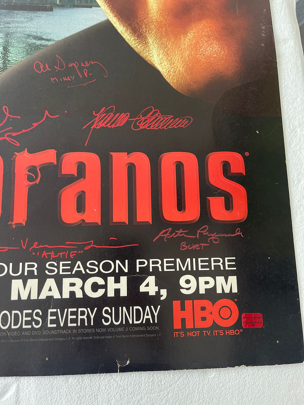 Thumbnail: The Sopranos Tony Subway Poster Signed by 6 Imperioli Castelluccio 28x42