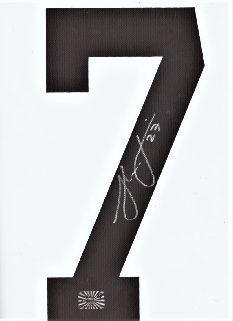 Hampus Lindholm Signed Boston Bruins Black #7 (Away) Jersey Number COA