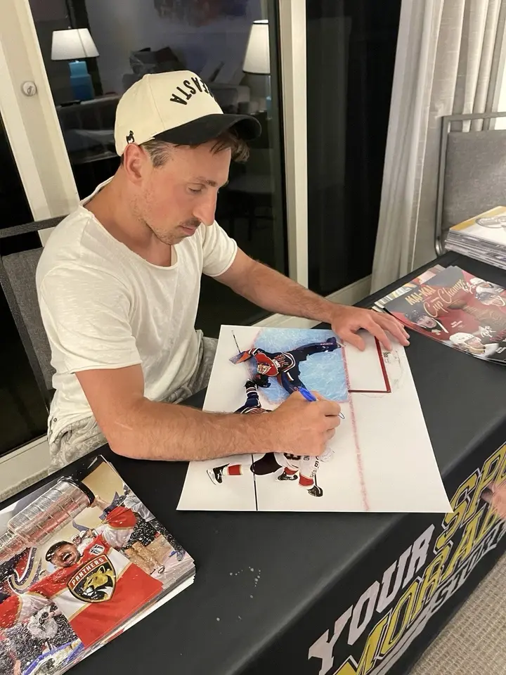Thumbnail: Brad Marchand Florida Panthers Signed Stanley Cup finals Shorthanded Goal 8X10