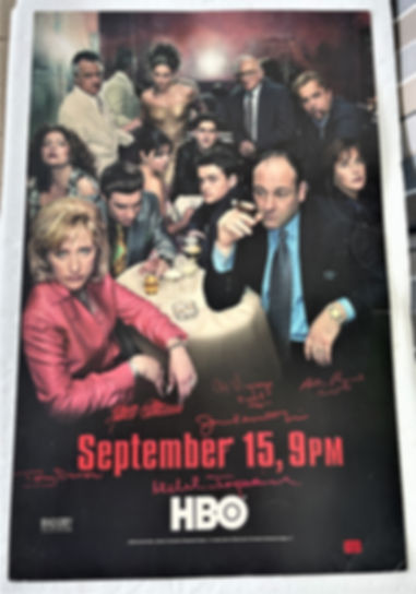 The Sopranos Season 4 Subway Poster Signed by 6 Imperioli Castelluccio 28x42