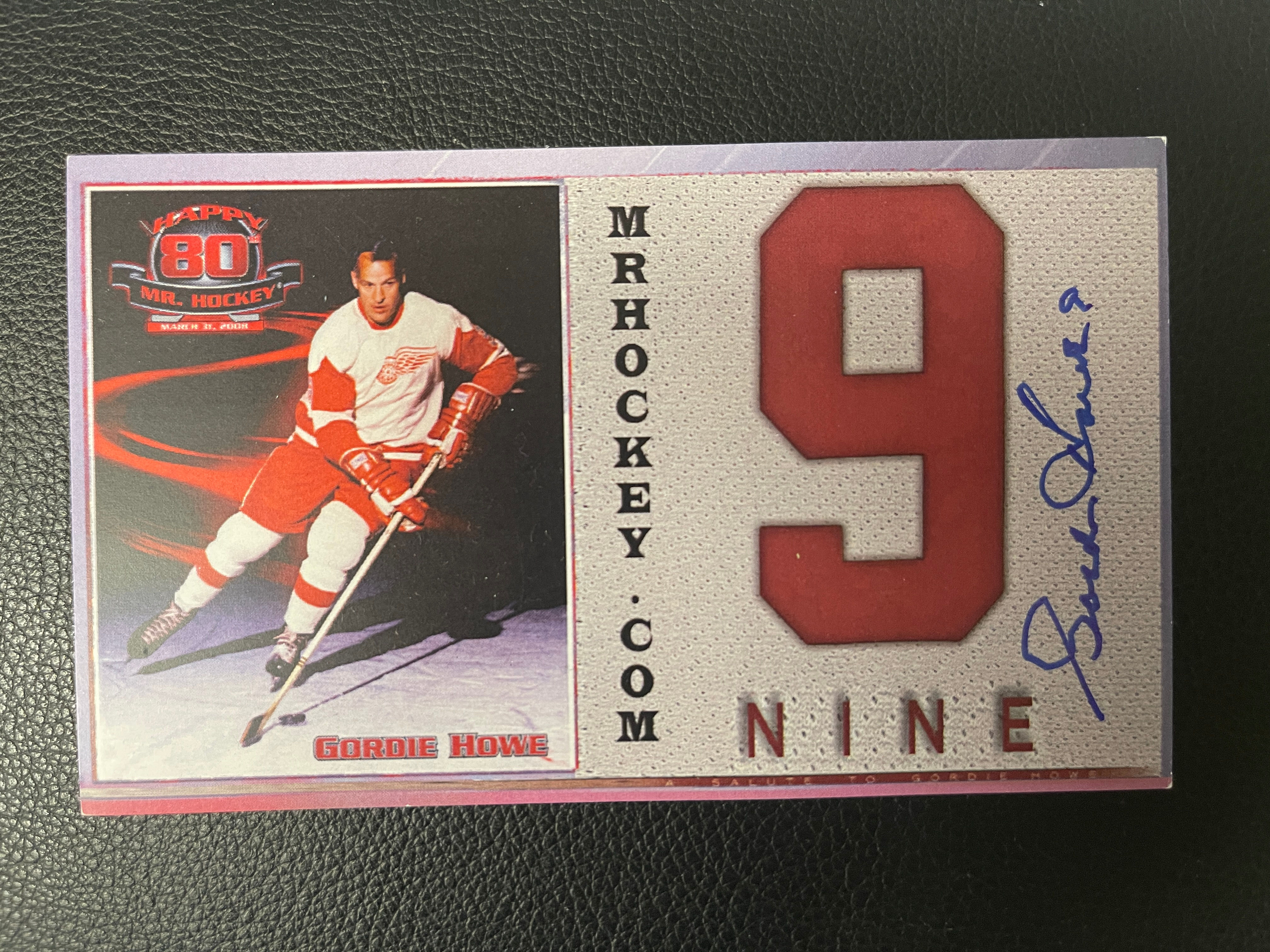 Gordie Howe Signed Mr Hockey Detroit Red Wings Trading Card COA
