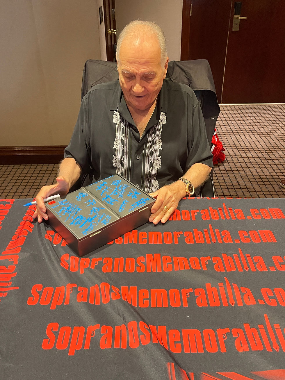 Thumbnail: MULTI SIGNED (22) The Sopranos signed CAO Cigar "Car Trunk" Box