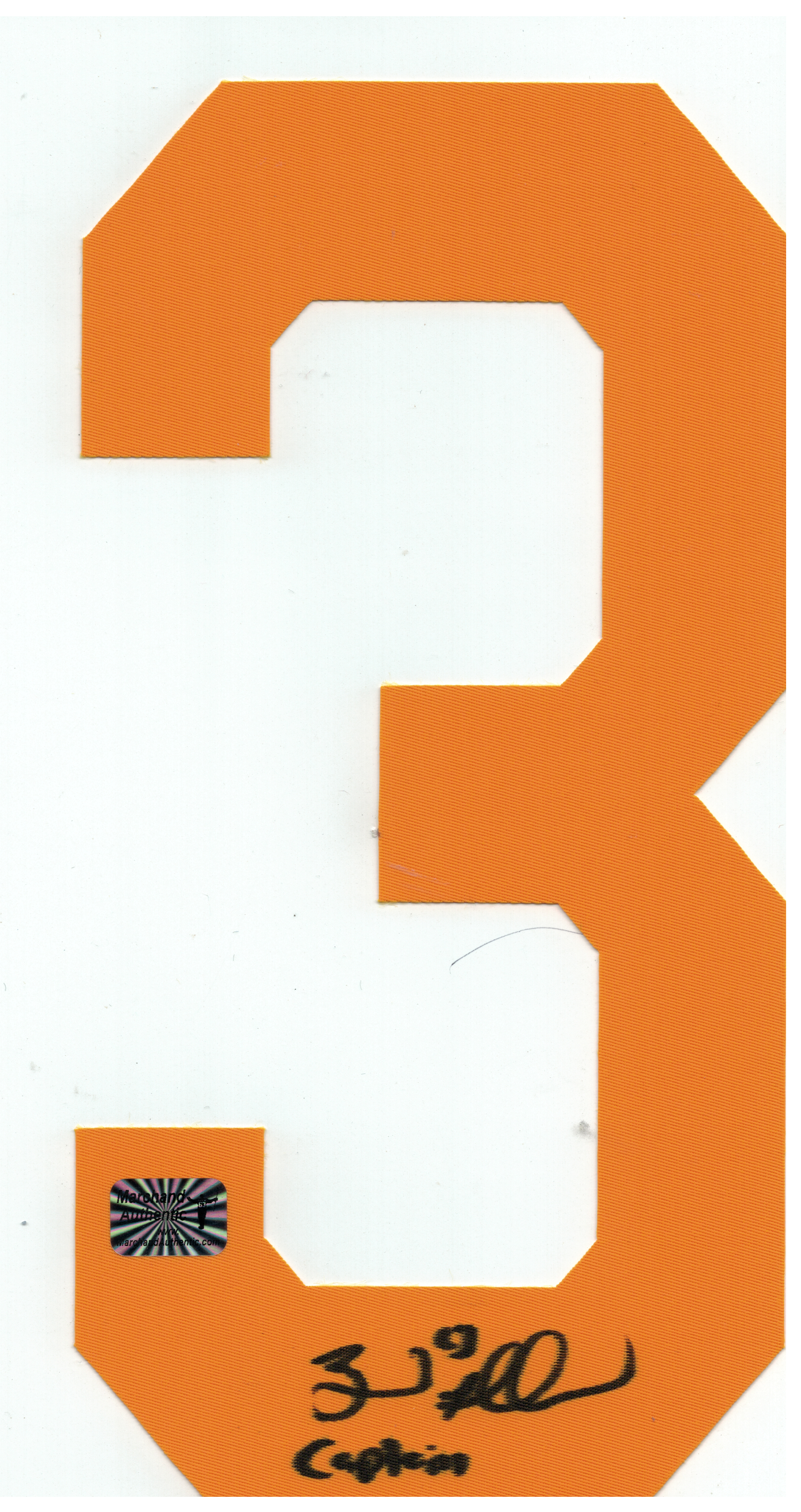 Brad Marchand Signed Boston Bruins Jersey Number 3 Yellow Captain Inscription