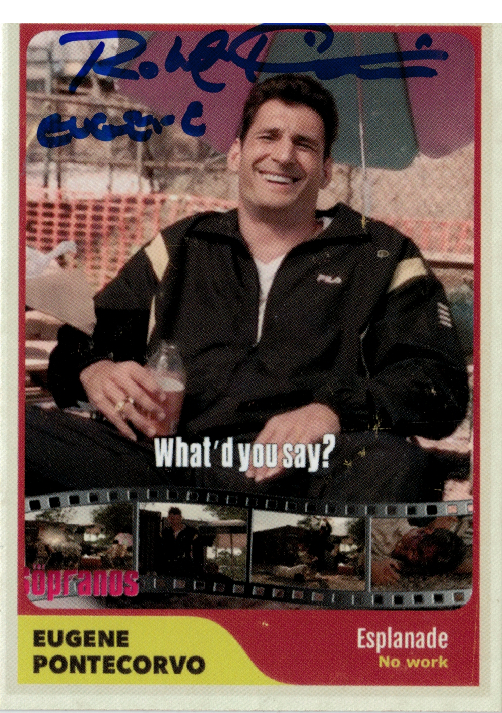 Robert Funaro Sopranos Signed 2x3 Custom Trading Card Eugene