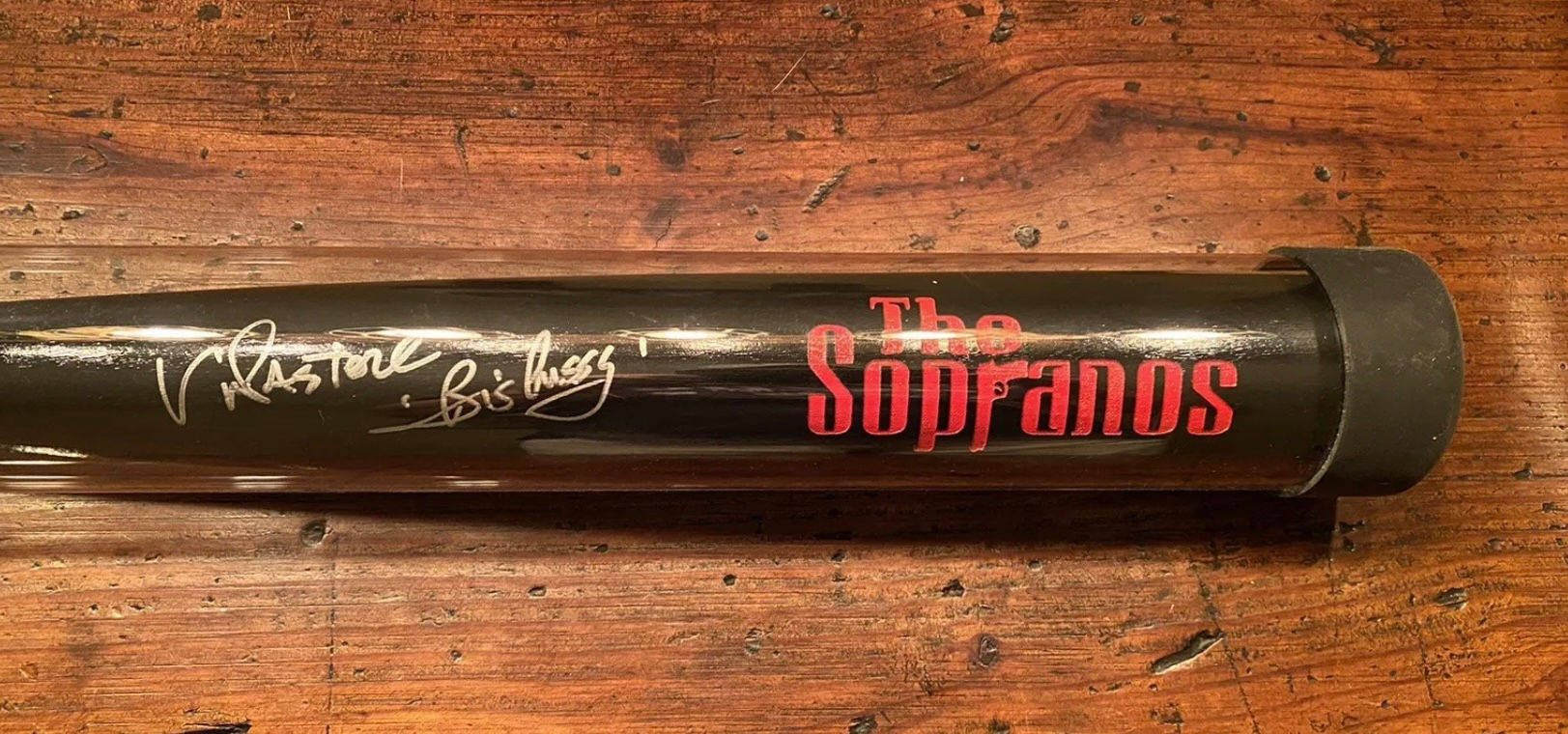 Vincent Pastore Big Pussy Signed Sopranos Engraved Baseball Bat