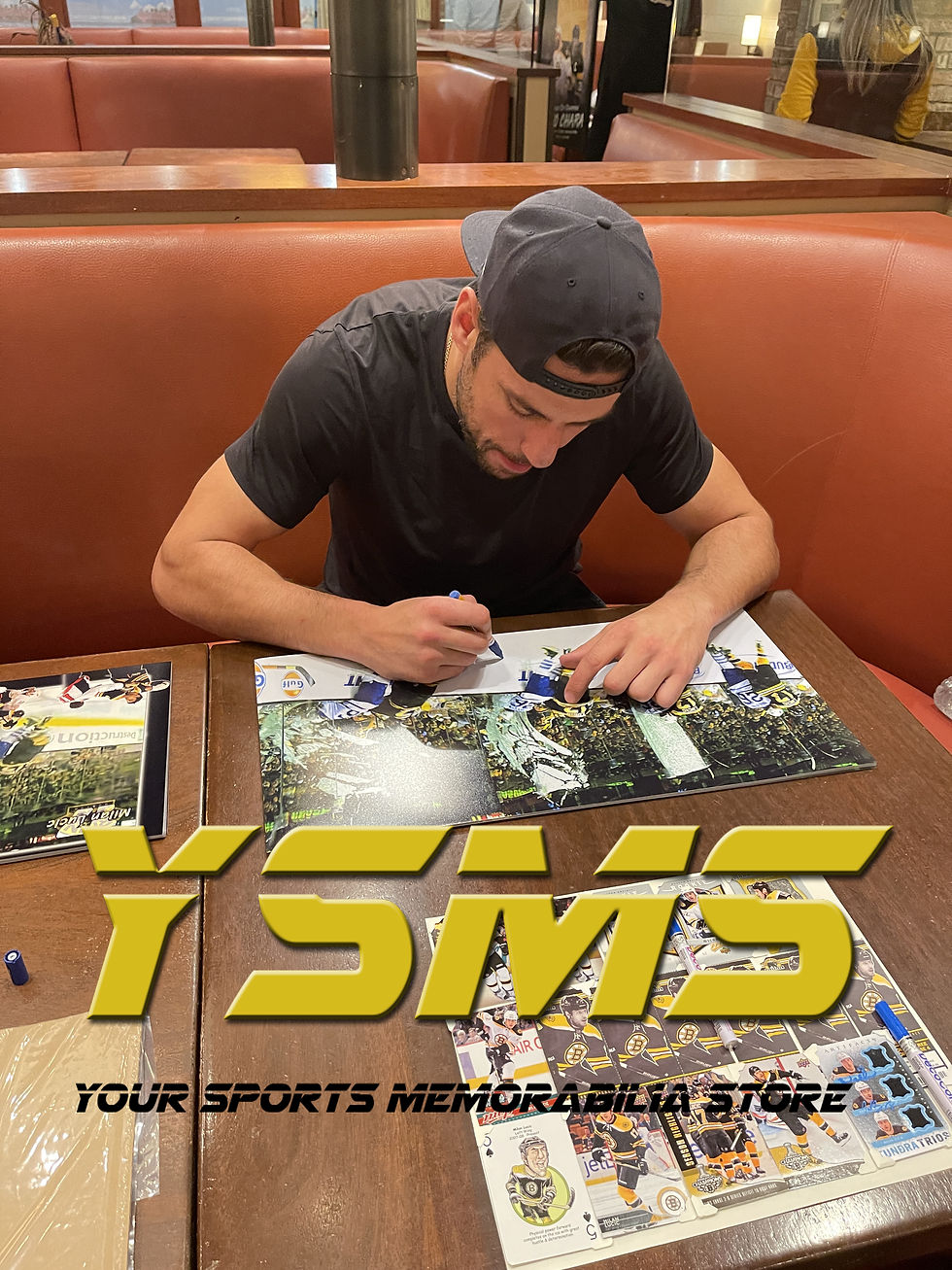 Thumbnail: Milan Lucic Boston Bruins Signed 12x24 Panoramic Photo Shatters Breaks Glass COA