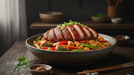 Knusprige Ente Chop suey