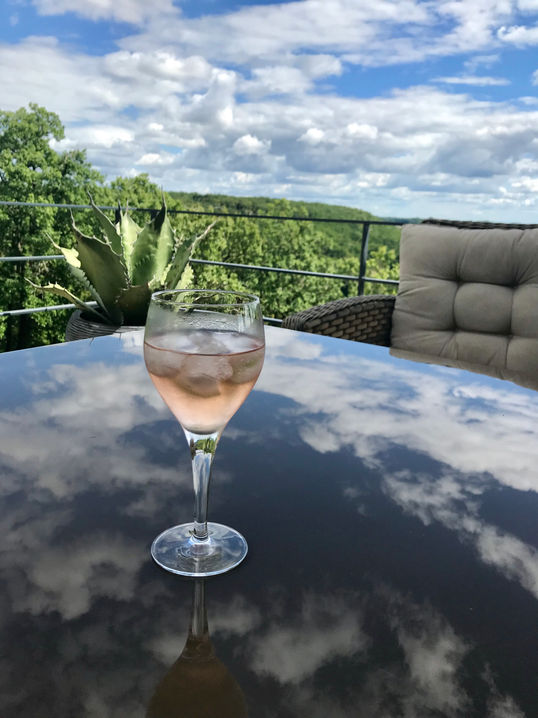 Stunning terrace, glorious food,  local wine near Montcuq