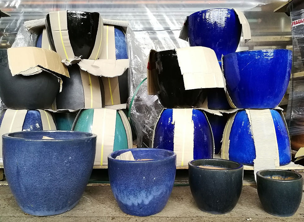 Thumbnail: Glazed Garden Pots. Frost Proof Glazed Garden Pots in 4 sizes