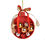 Thumbnail: WOODEN RED BAUBLE WITH BAUBLE DECORATION