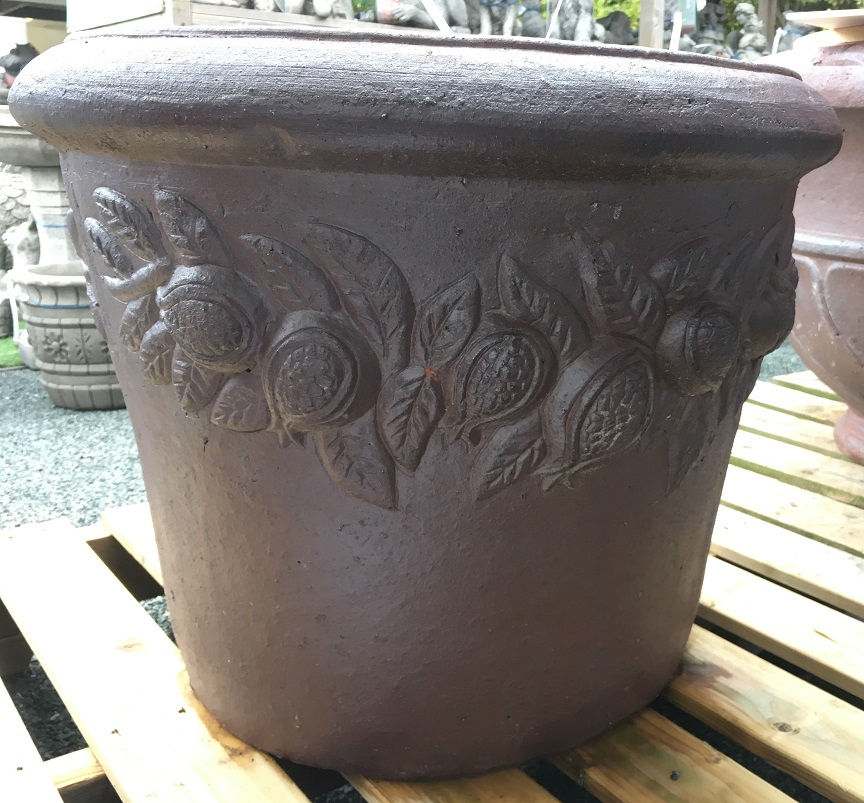 Large Garden Pot with Citrus Design