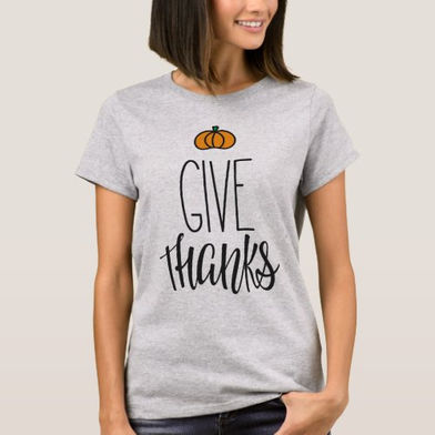 Give Thanks Pumpkin Topper T-Shirt