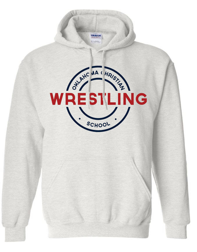 2606. OCS Wrestling Circle Hoodie - Ash