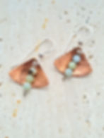 Amazonite Fan Drop Earrings by Copperleaf Studio