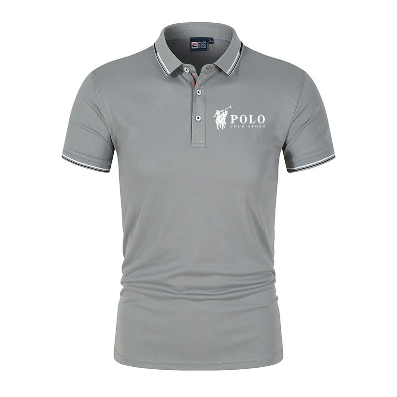 Miniatura: Camisa polo masculina premium para o verão, secagem rápida, respirável, casual e