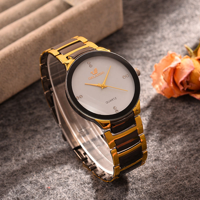 Miniatura: Relógios de luxo masculinos ORLANDO, recém-chegados, elegantes, pretos e dourado