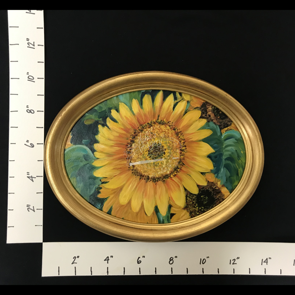 Framed Oil Sunflowers