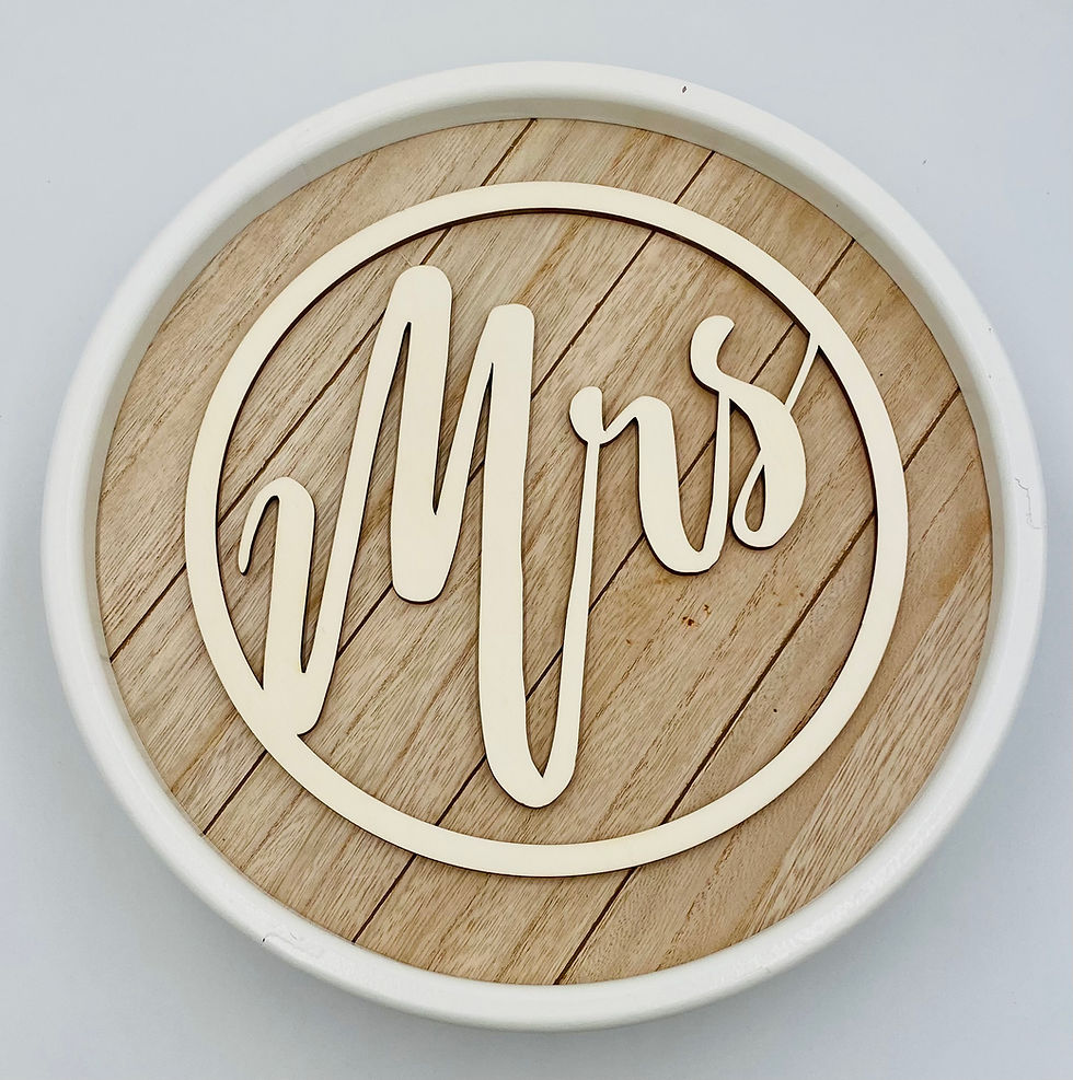 Thumbnail: Holzkranz „Mr & Mrs“ - Set