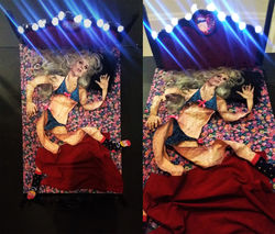 THE FLAT, TIRED LADY IN A BED