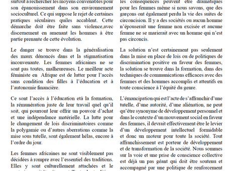 La conciliation Femme-Homme entre impulsions émancipatrices et tributs traditionnels