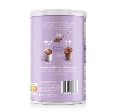 Miniatură: Cailler Băutură de ciocolată pudră 500g - Precomandă 