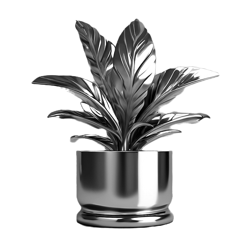silver chrome icon potted plant.png