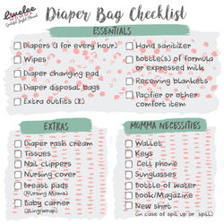 The Lovelee Momma - Diaper Bag List