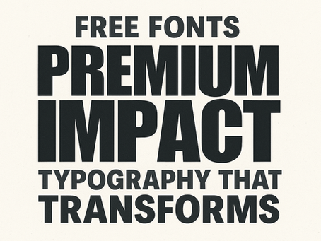 Free Fonts, Premium Impact: Typography That Transforms