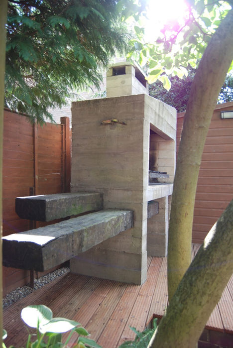 Concrete Parrilla — bespoke concrete parrilla self-build project by EugenioArchitecture, Sussex