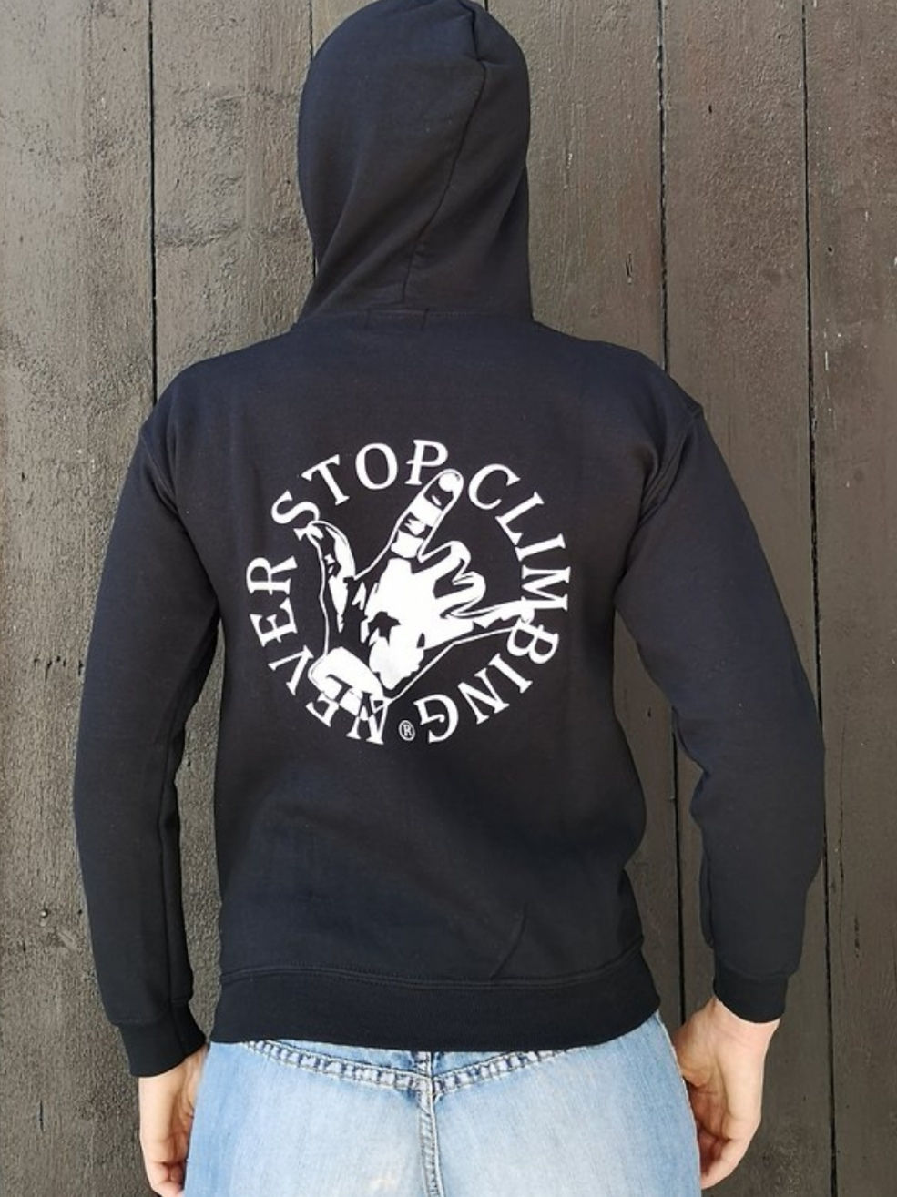 NSCLIMBING - Zip Hoodie Black - Kids