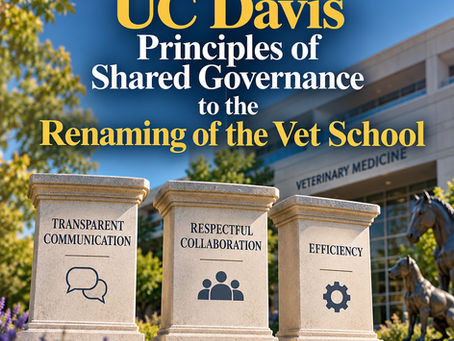 Shared Governance at UC Davis: Does the Renaming of the Vet School Meet the University's Own Principles? (#749)