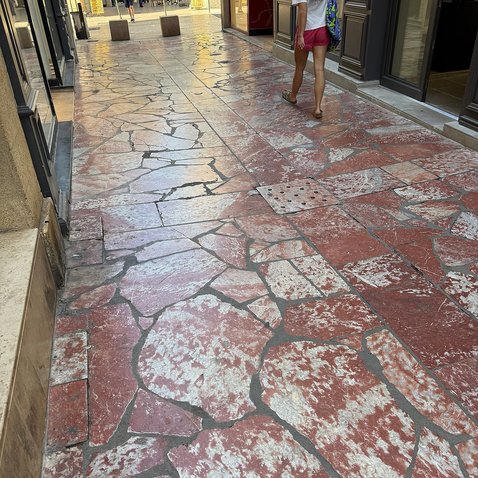 Breche Rouge is a Red Marble from France (Cap Romarin, Narbonne, Languedoc-Roussilon).