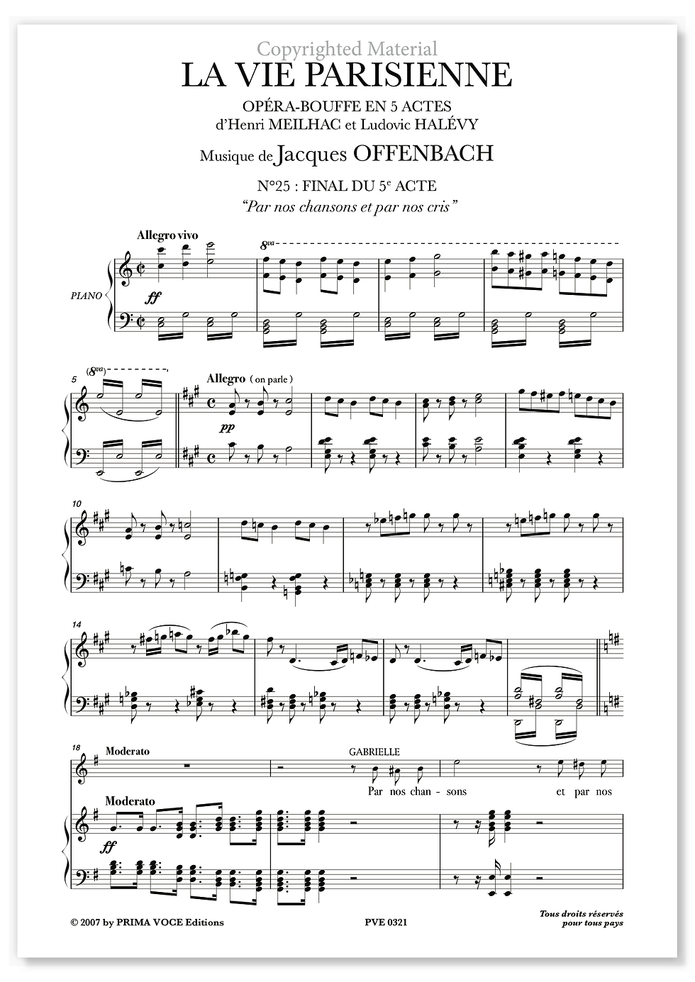 Offenbach • VIE PARISIENNE (LA) • "Par nos chansons et par nos cris" (choeurs)