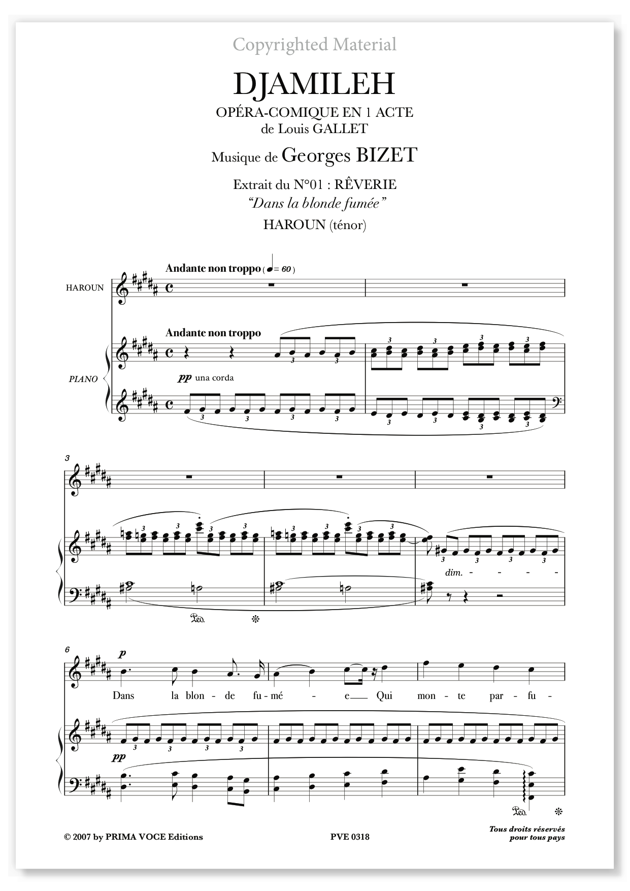 Bizet • DJAMILEH • “Dans la blonde fumée” (ténor)