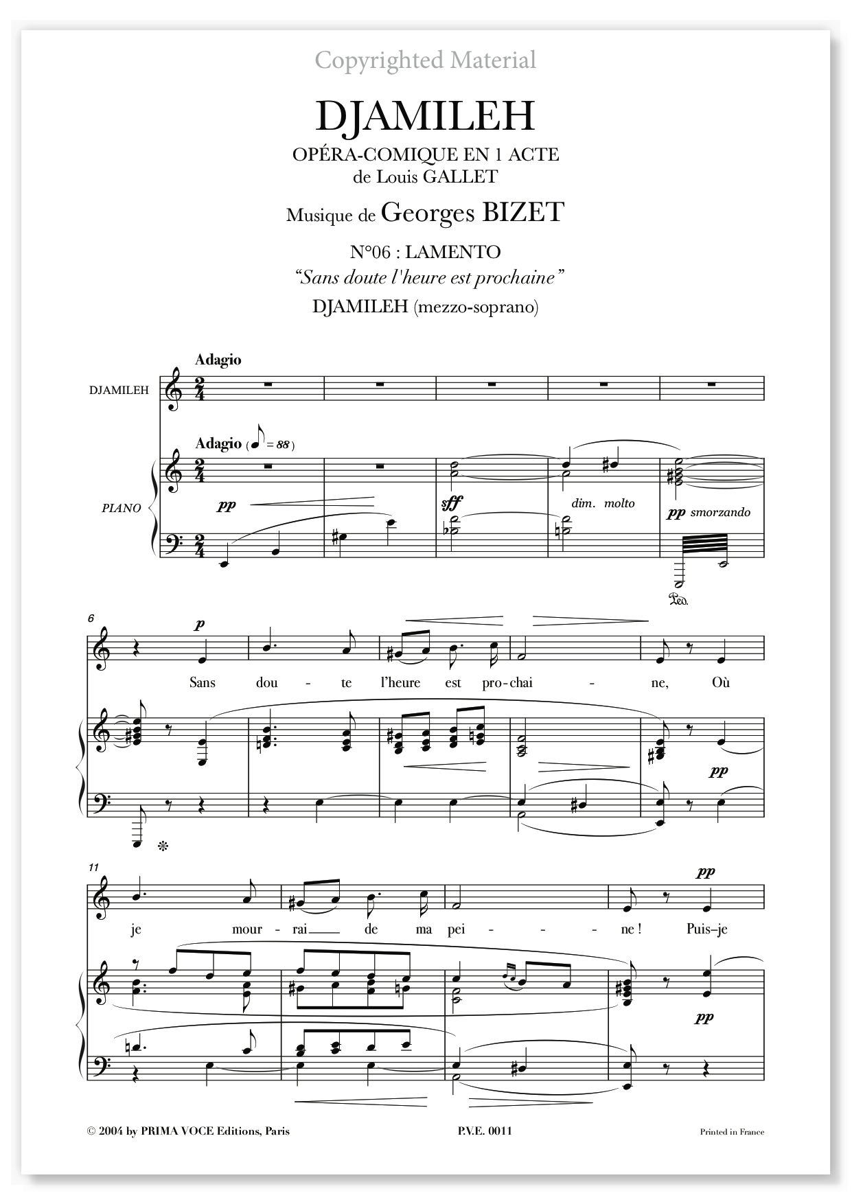 Bizet • DJAMILEH • "Sans doute l'heure est prochaine" (mezzo-soprano)