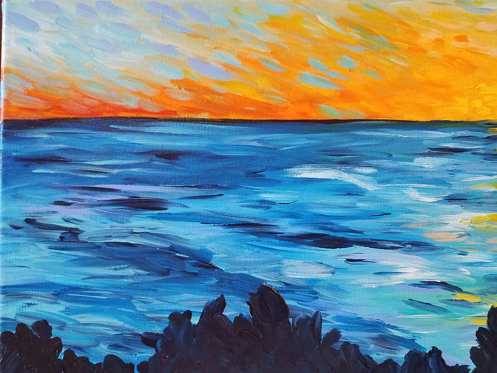 Thumbnail: Ocean Hawaii acrylic painting by Amber Ruehe